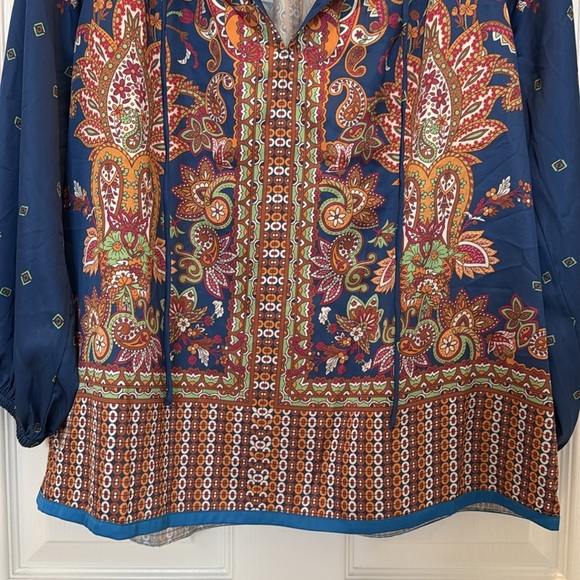 Anthropologie Current Air Paisley Patterned Blouse Size Medium - Picture 5 of 9